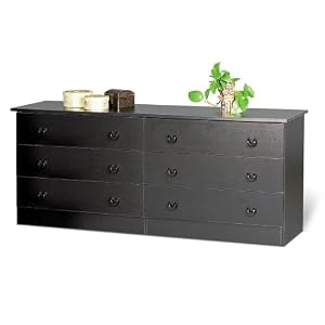 Prepac Black 6-Drawer Dresser