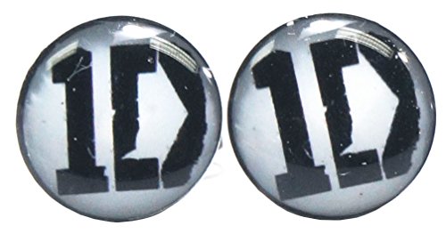 1D One Direction Girls Womens Unisex Stainless Steel White Stud Earrings