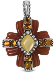 Relios Sterling Silver Fiery Tones Cross Enhancer