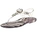 Beverly Feldman Women's Rainy Thong Sandal,Vinyl/Clear,8 M