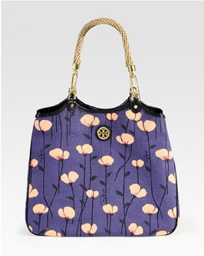 [トリーバーチ] TORY BURCH フローラルプリント キャンバス & レザー トート/2012春