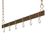 Rogar 36 Hanging Bar Rack - Hammered Copper/ Copper