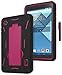One Touch Pop 7 Case, Bastex Heavy Duty Hybrid Kickstand Tablet Case - Soft Outer Black Silicone Cover Hard Inner Pink Kickstand Case for Alcatel One Touch Pop 7 p310a 7