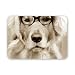 Art247 - Dog dressed up in glasses and a wig - Tapis de souris - Tapis de souris en caoutchouc natur