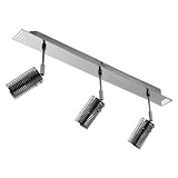 3 Way Straight Bar Polished Chrome Metal Adjustable Dimmable Spotlight Length 545cm 3 X 40w G9 Bulbs Supplied