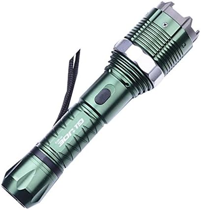 Tzly Outdoor Sports Tactical Flashlight for Self-defense Rechargeable(green)