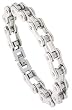Solid Link Surgical Steel Bicycle Chain Bracelet 7/16 in. (10 mm) wide