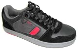 Gola Mens Ama829 Sport Black, Charcoal And Red Lace Up Skate Style Trainers