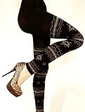 Lace Poet Ultra Thick Warm Snowflake Nordic Sweater Pants/Leggings