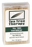Tea Tree Toothpicks, Birchwood Infused With Tea Tree Oil (100 ct)