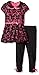 Young Hearts Little Girls' 2 Piece Woven Dress with Bow and Legging Set