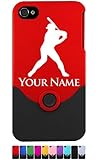 Engraved iPhone 4/4S Case/Cover - Baseball Player - Personalized for FREE (Click the CONTACT SELLER button after purchase and send a message with your case color and engraving request)