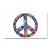 22 x 14 Wall Vinyl Sticker Peace Symbols Inside Tye Dye Peace Symbol