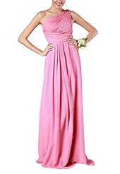 Full Length Ruched Charmeuse Empire   Waistline One Shoulder Sleeveless  Dress with a Brush/Sweep Train 