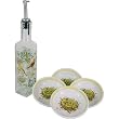 Gourmet Dipping Set Songbird Design with 4 Dishes