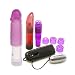 Doc Johnson Mini Brute Frosted Vibrator with Sleeve Purple Jellie 4.5" Adult Sex Toy Kit