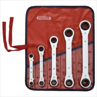 stanley proto j1190lo 5 piece 12 point reversible ratcheting box wrench set