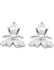 Pair of 14K White Gold Diamond Earrings - 1.20 Ct. -- LIFETIME WARRANTY