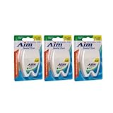 Favor AIM Mint Waxed Nylon Floss 120 Yards 3pcs