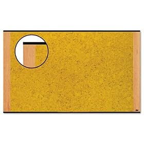 3M Commercial Office Supply Div. MMMC3624LC Cork Boards- Graphite Blend- 3ft.x2ft.- Light Cherry