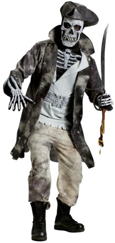 Fun World Men's Ghost Pirate Skeleton Costume