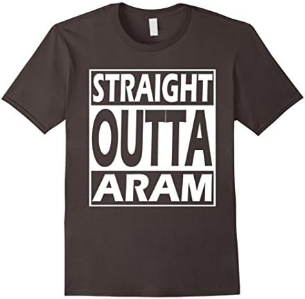 Men's STRAIGHT OUTTA ARAM Funny LoL League T-Shirt for Legends Large Asphalt