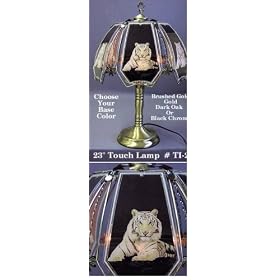 White Tiger 23 Touch Lamp ET-TI2 Select Base Finish: Antique Brass by Custom Phones - Fun Home Products