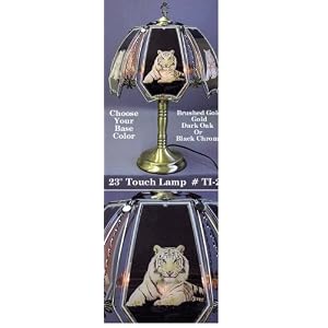 White Tiger 23 Touch Lamp ET-TI2 Select Base Finish: Antique Brass