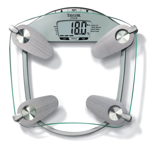 Taylor 5599 440 Pound Tempered Glass Body Fat-Body Water Scale