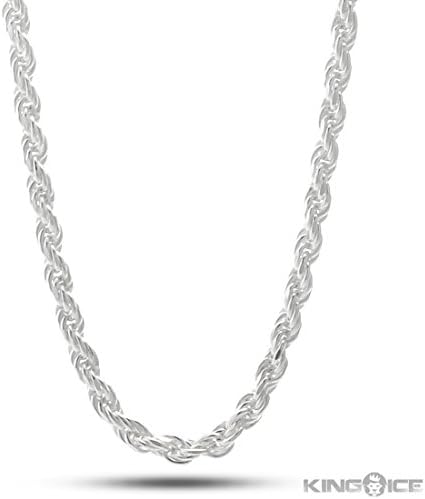 Sterling Silver 2.0mm Rope Chain (16, 18, 20, 22, 24, 26, 28, 30 or 36 inch) (20 Inches)