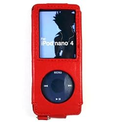 Leather Case for Apple iPod Nano 4th Gen, 5th Generation MP3 Player 8gb 16Ggb with belt clip Bonus Screen Protector Accessory