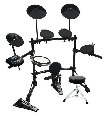 Click To DKX-580 USB 5 Piece Electronic Digital Drum Set w/ Pedal and Throne more Detail...
