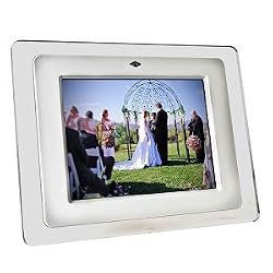 8" Smartparts SPDPF84BW 640x480 Digital Photo Frame & MP3 Player (White/Transparent)
