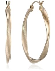 14k Yellow Gold 2.8mm Twisted Hoop Earrings