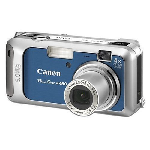 Canon PowerShot A460 Digital Camera - Blue (5.0MP, 4x Optical Zoom) 2.0 " LCD