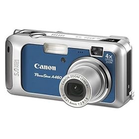 Canon PowerShot A460 Digital Camera - Blue (5.0MP, 4x Optical Zoom) 2.0 " LCD