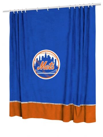 Sports Coverage MLB New York Mets MVP Shower Curtain