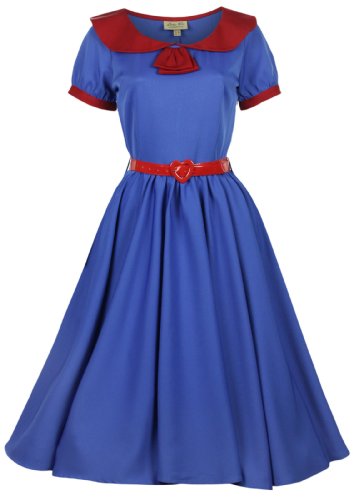 Lindy Bop Women's 'Odette' Classy Vintage 1950s Flared Swing Party Evening Dress