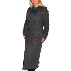 Polo Ralph Lauren Black Label Ladies Wool Silk Jacket Peacoat Coat Grey 4
