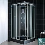 Dreamline Showers SHJC-6140404 ; SHJC 6140404 Reflection Steam Shower Enclosure Dimensions: 39 3/8 inch W x 39 3/8 inch D x 88 5/8 inch H Chrome