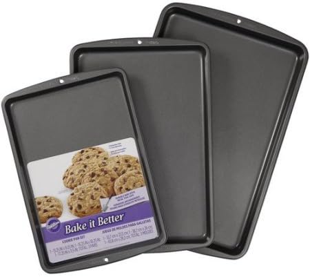 Wilton Bake It Better 3-Piece Cookie Set 2105-0197 | Premium Non-Stick Bakeware.