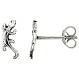 Tiny Sterling Silver Lizard Stud Earrings
