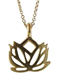 Dogeared New Beginnings Rising Lotus Gold Dipped Reminder Necklace
