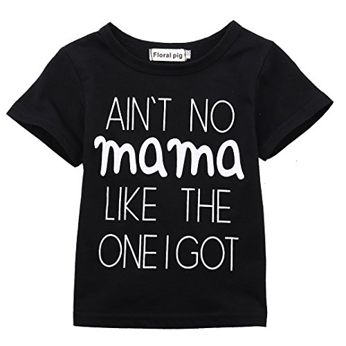AN'T No Mama Like The One I Got Fun Letters Print Baby Summer Soft Short Sleeve Top