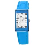 Breda Women's 8132_blue "Stella" Beveled Crystal Patent Leather Watch