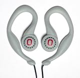 Ohio State SportClip Earphones with Wind Up Storage Case for MP3, CD, DVD Players, Grey