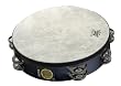 Remo Tambourine, Pretuned, 10 Diameter, 8 Pairs Jingles x 2 Rows, QUADURA Black