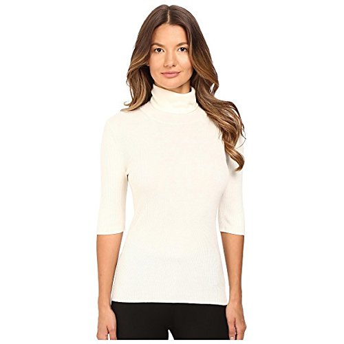 セオリー アウター ニット&セーター Leenda B Refine Short Sleeve Turtleneck Ivory [並行輸入品]