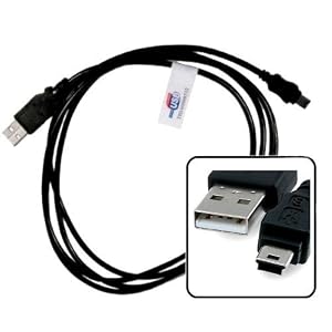 6 FT. USB Digital Camera Mini-B 5pin Cable for Ricoh, Sigma, Audiovox, Blackberry, Contax,... by Universal