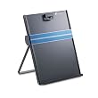 Fellowes&reg; Letter-Size Freestanding Desktop Copyholder, Stainless Steel, Black